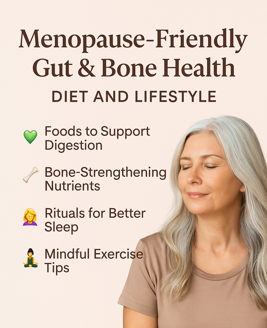 Menopause-Friendly Gut & Bone Health Diet and Lifestyle Plan
