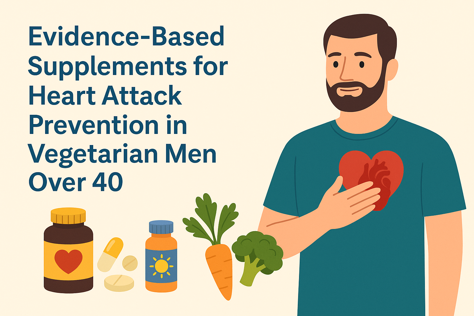 6 Top Supplements for Heart Attacks Prevention in Men Over 40