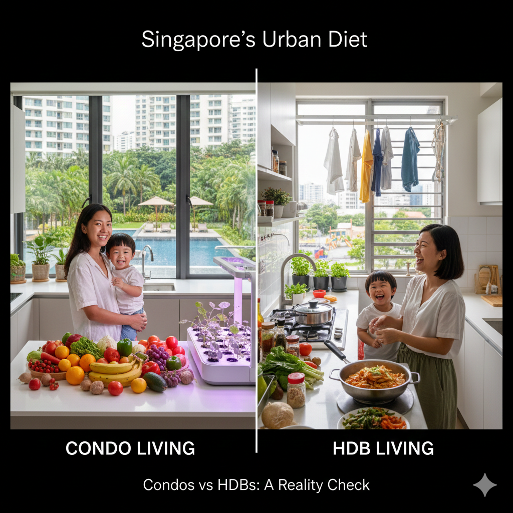 How to Eat Healthy While Living in Condos vs HDBs (A Singapore Reality Check)