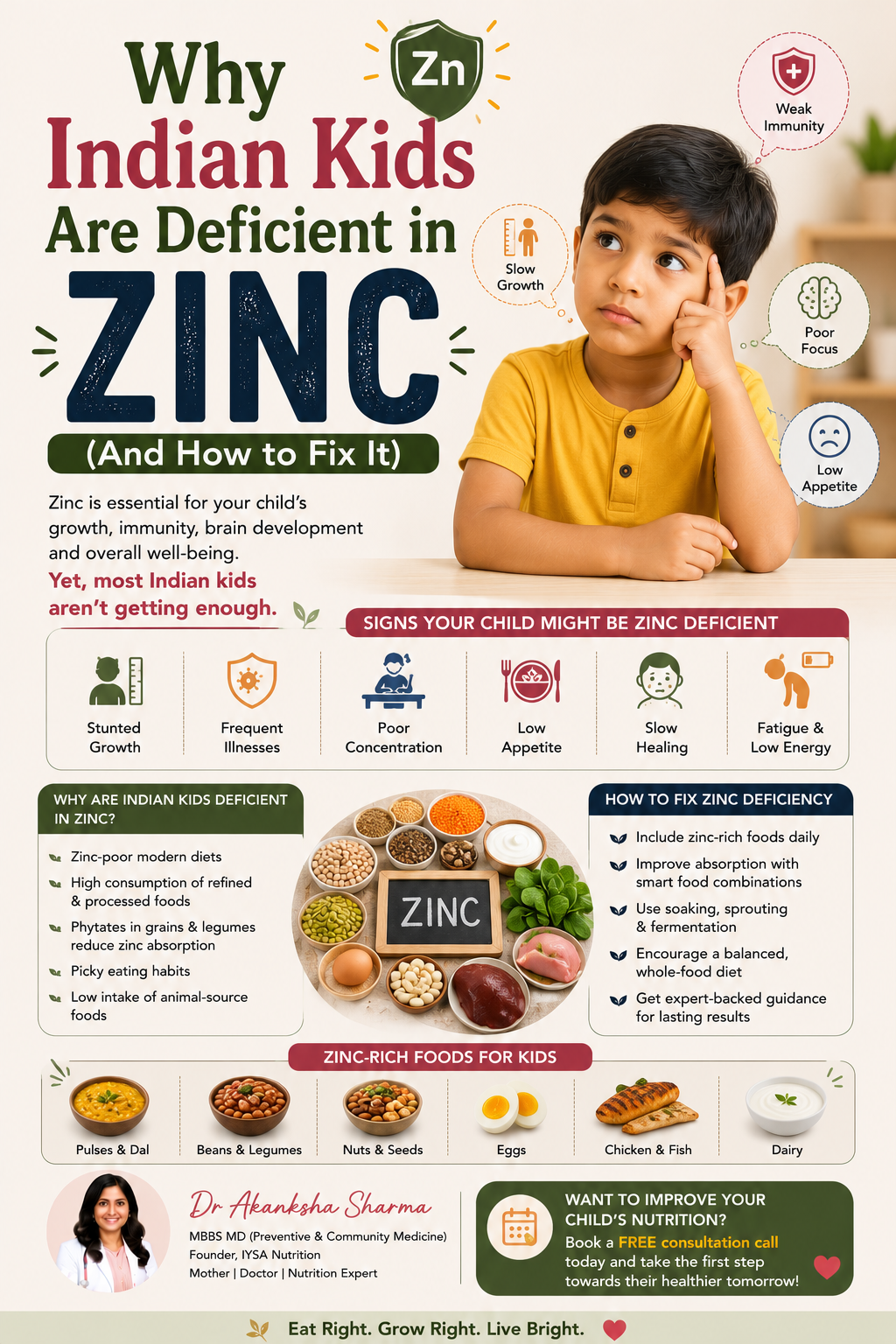 Why Zinc Deficiency is common in Indian Kids (And How to Fix It)