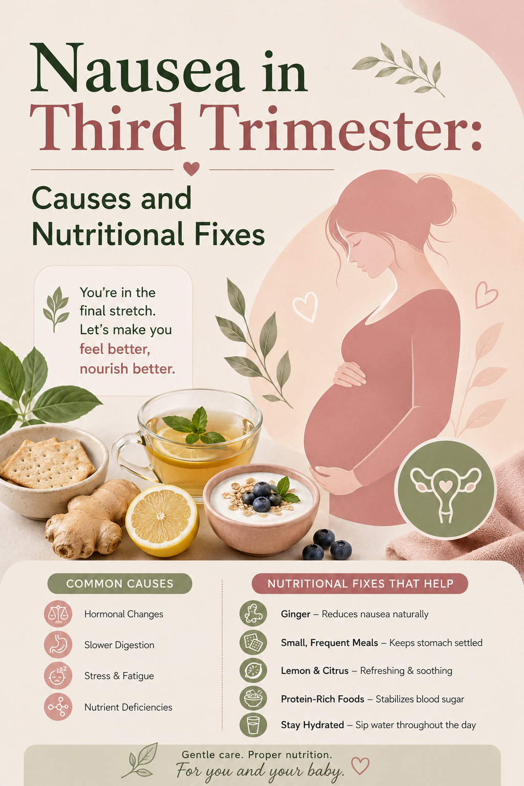 Nausea in Third Trimester: Causes and Nutritional Fixes