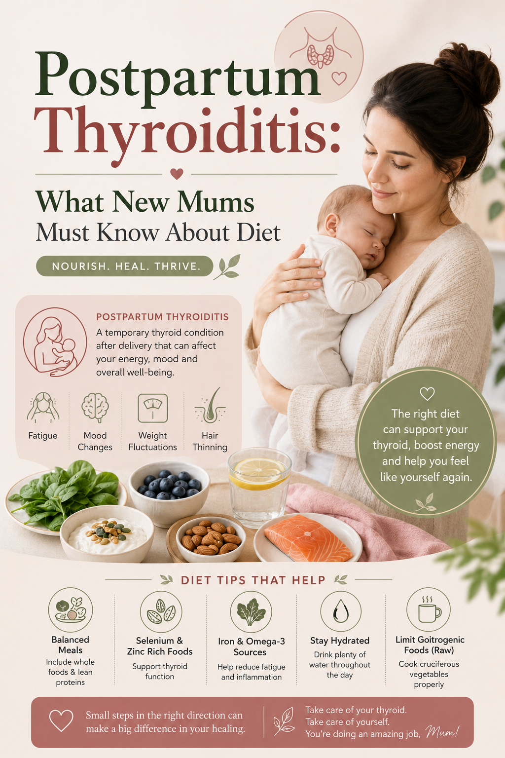 Postpartum Thyroiditis: What New Mums Must Know About Diet