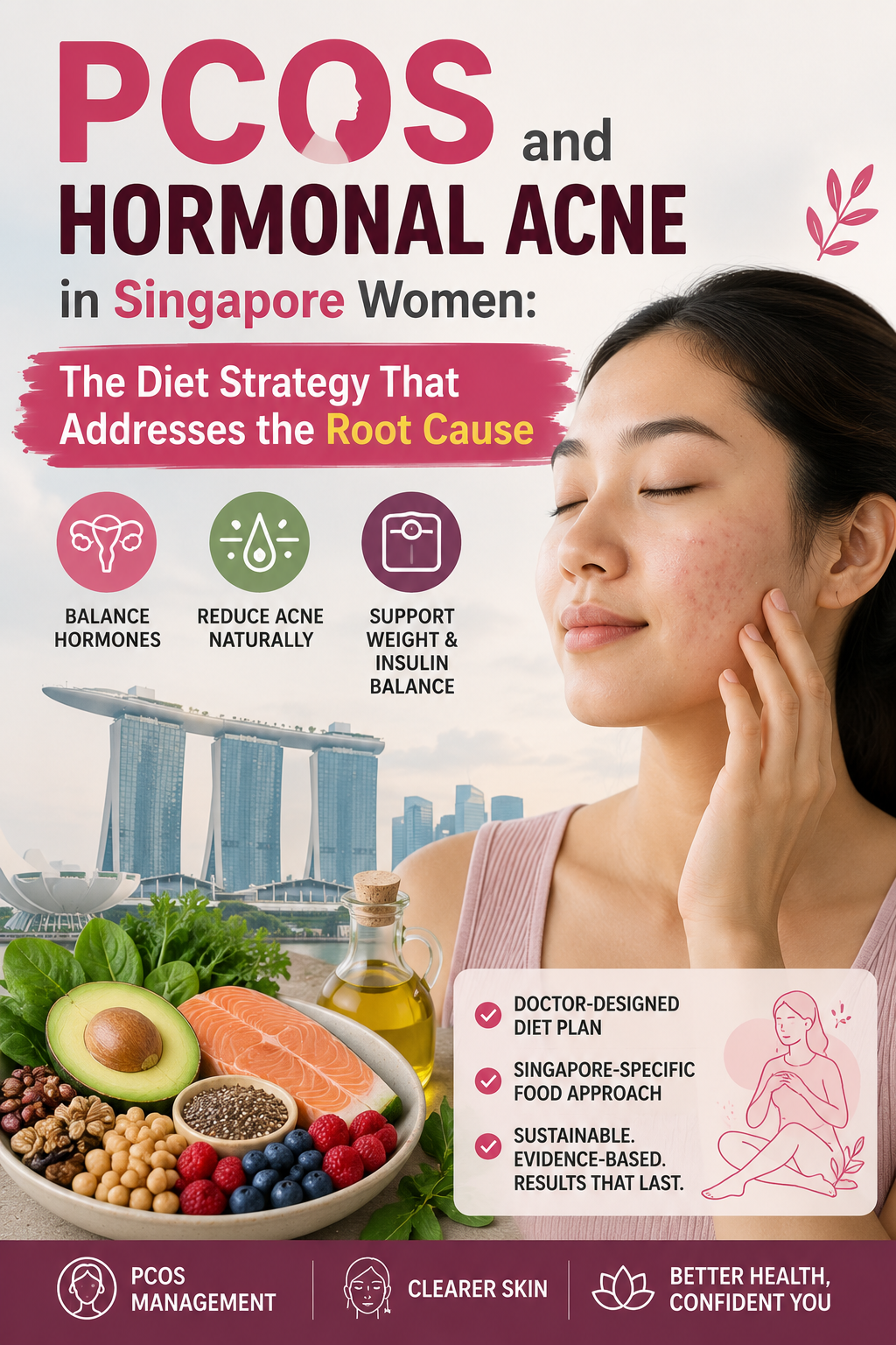 PCOS and Hormonal Acne in Singapore Women: The Diet Strategy That Addresses the Root Cause