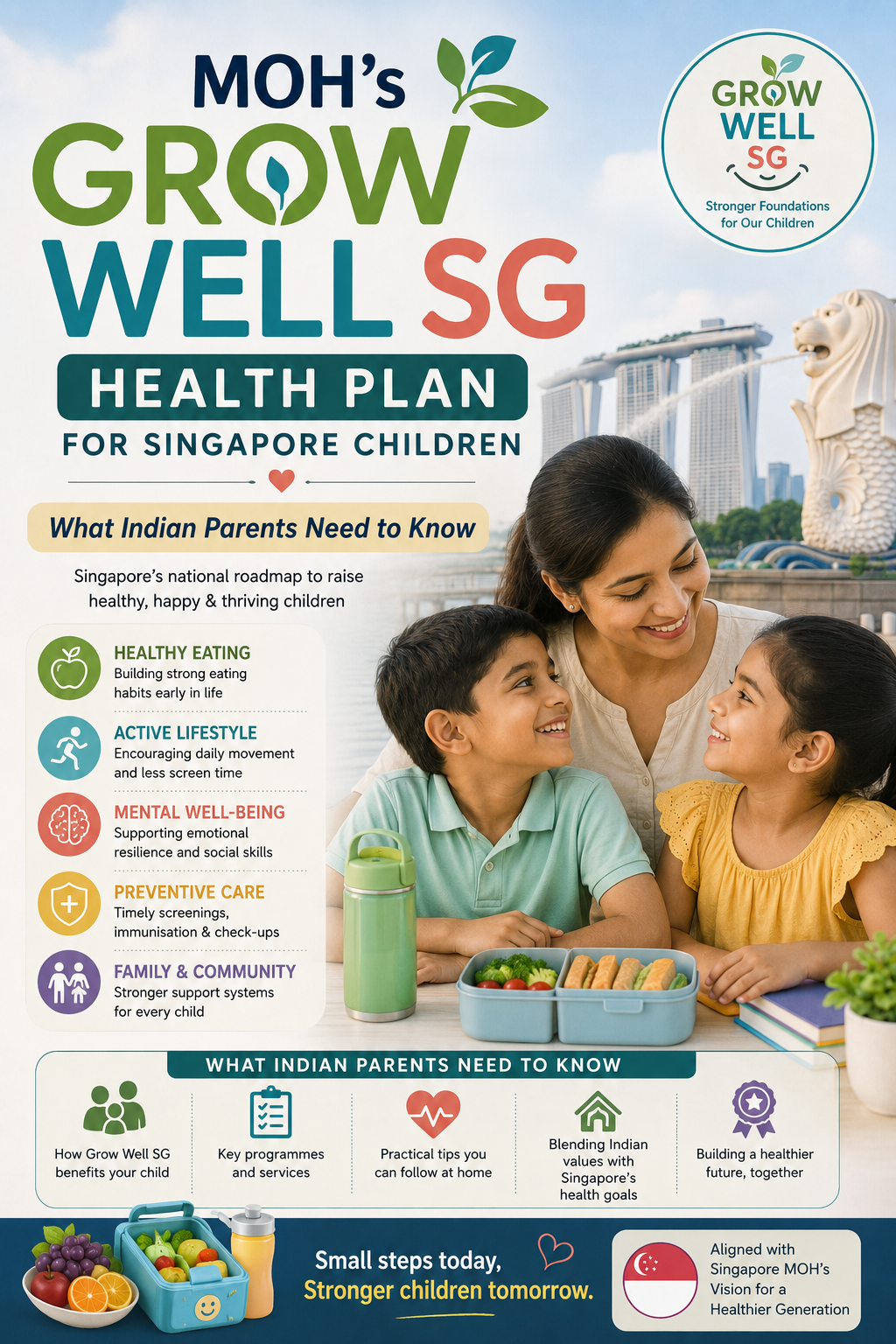 MOH’s Grow Well SG Health Plan for Singapore Children: What Indian Parents Need to Know