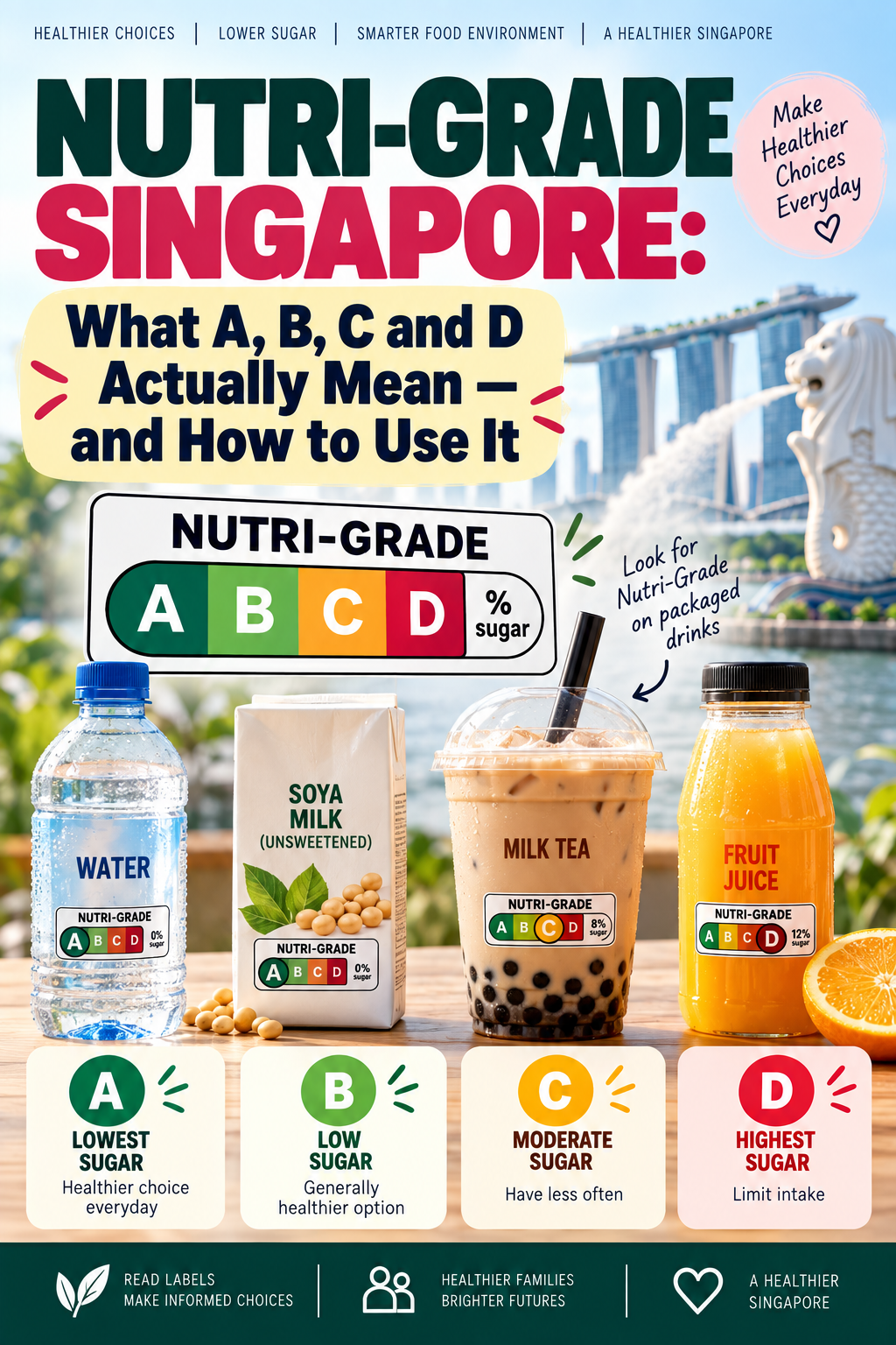 Nutri-Grade Singapore: What A, B, C and D Actually Mean — and How to Use It